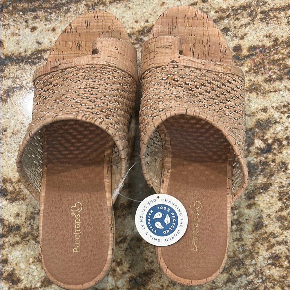 BareTraps Tan Sandals with Woven Texture